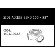 Marley Rubber Ring Joint Side Access Bend 100 x 88° - 1503.100.88